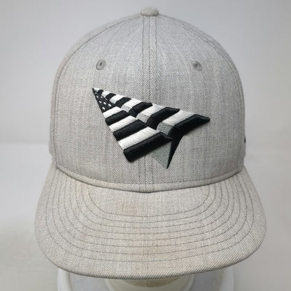New Era Snapback Gray One Size Roc Nation Paper Plane Logo Flat Bill Hat 9FIFTY