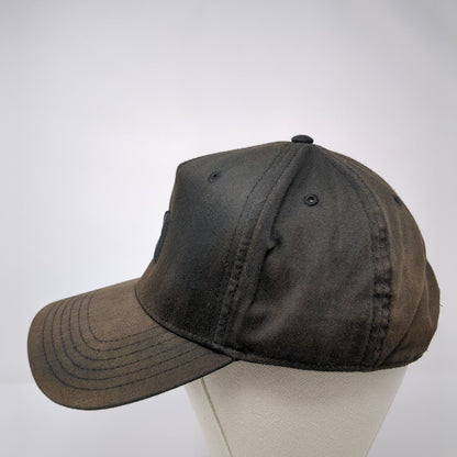 Aveyo Snapback Hat Black OSFM Solid Adjustable Embroidered Otto Cap