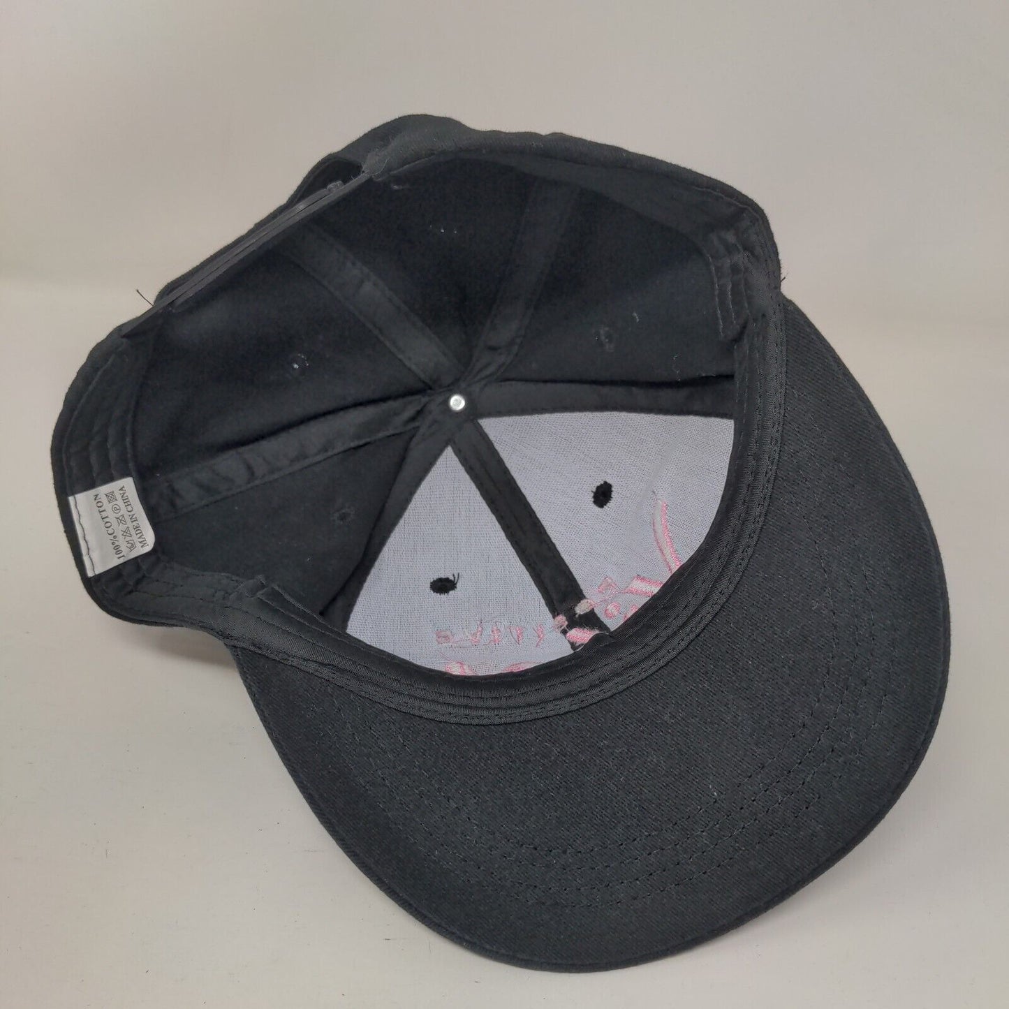 Positive Vibes Snapback Hat Black One Size Adjustable Embroidered 6 Panel Cotton