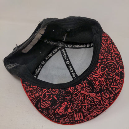 Malaki Chicago Snapback Hat #23 Red Black Embroidered Logo OSFM