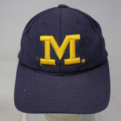 Michigan Wolverines NCAA Logo Athletic Snapback Blue One Size Gray Undervisor