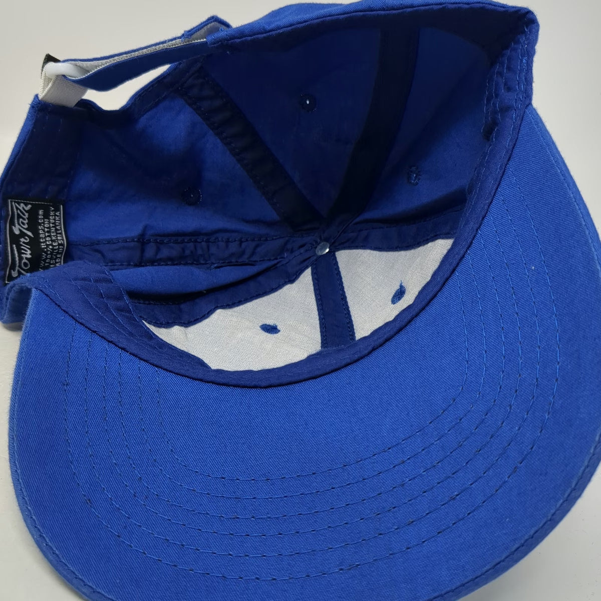 Town Talk Baseball Cap Blue OSFM Embroidered Quail Run Golf Club Logo Hat Cotton