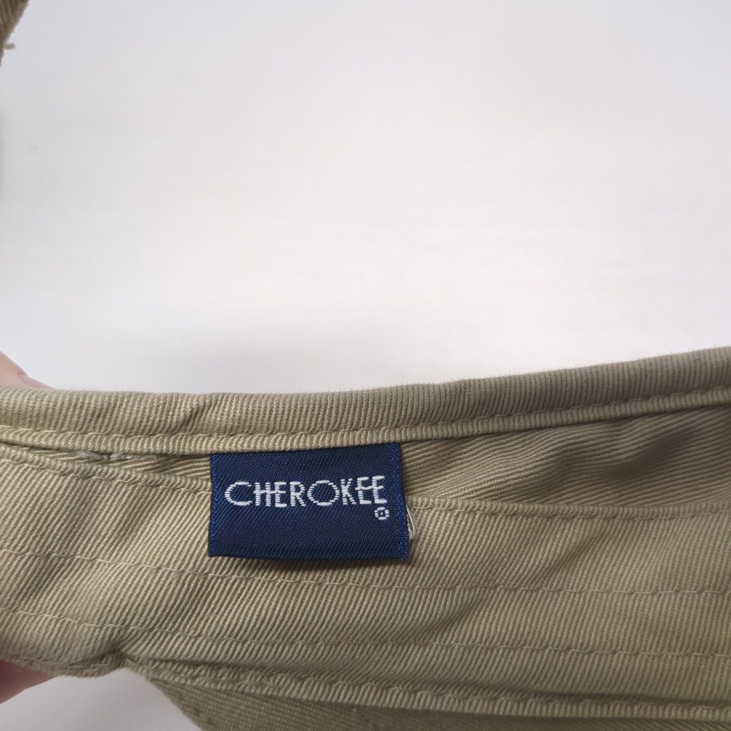 Cherokee Slideback Sun Visor Hat Brown OSAdjust able Embroidered Lightweight