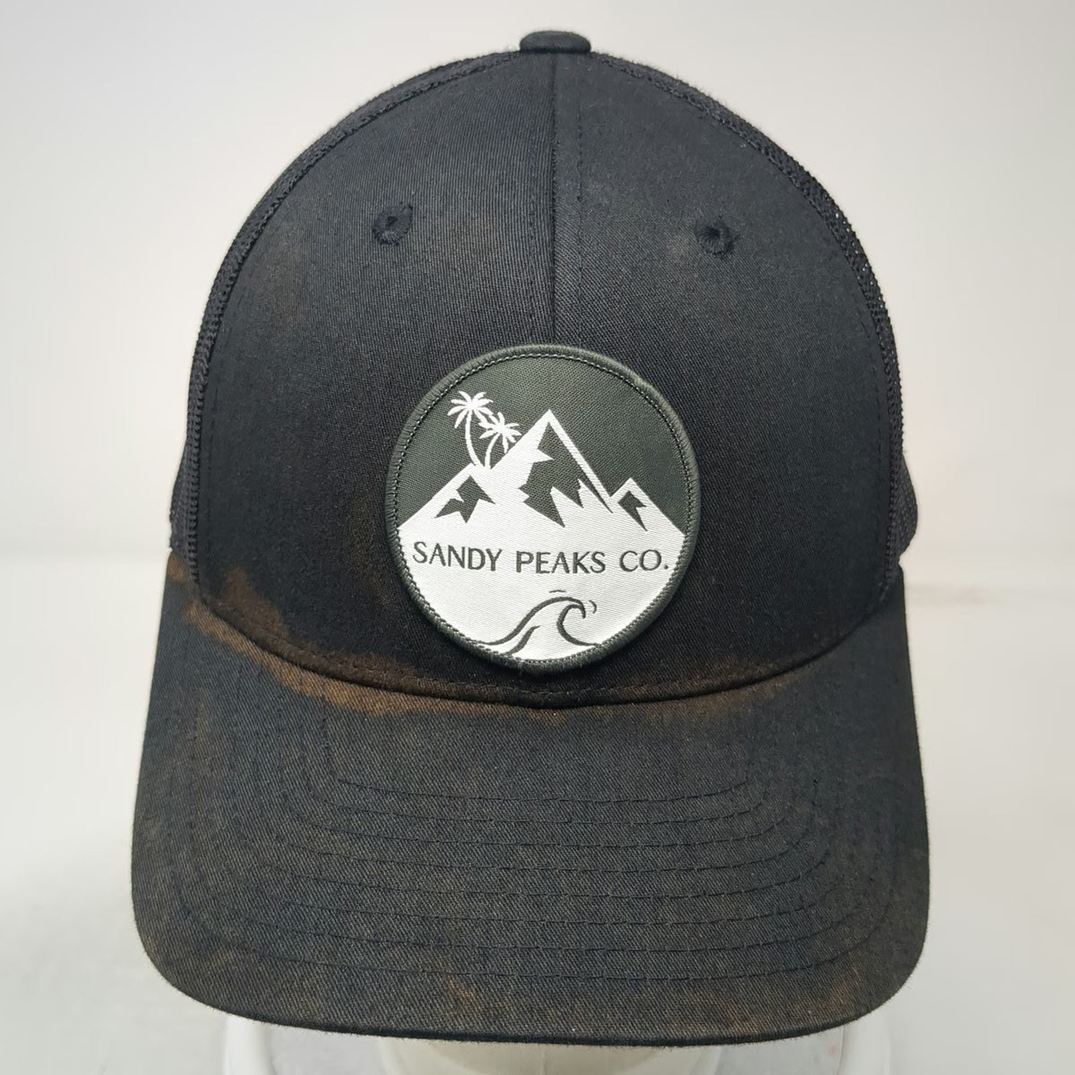 Yupoong Trucker Hat Black One Size Sandy Peaks Co Patch Mesh Snapback Mountain