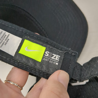 Nike Visor Black One Size Mesh Adjustable Embroidered Logo Sport Golf Tennis Hat