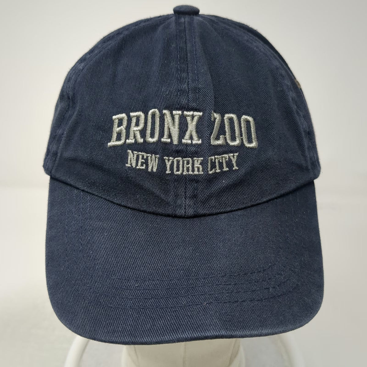 MV Sport Bronx Zoo New York City Blue Baseball Cap One Size Logo Slideback Hat