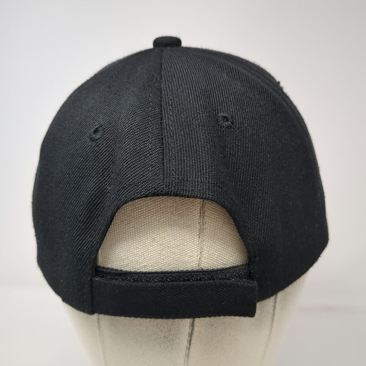 Baseball Cap Black One Size Hat Embroidered Skull Catrina Floral Feather Strap