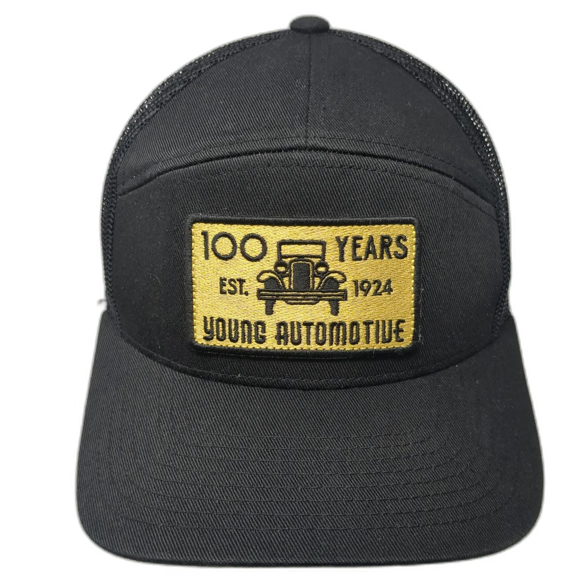 Young Powersports Trucker Hat Black One Size Mesh Back Snapback 100 Years Patch