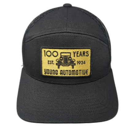 Young Powersports Trucker Hat Black One Size Mesh Back Snapback 100 Years Patch