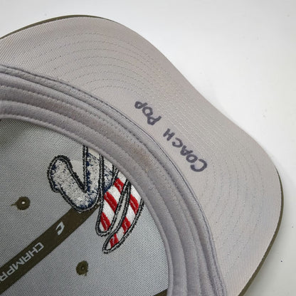 Champro Baseball Cap Green M American Flag W Laser Cut Perforated Stretch Hat