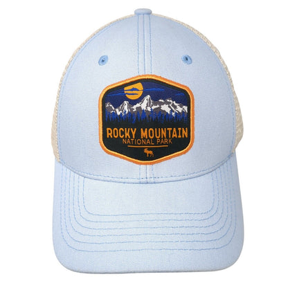 Rocky Mountain National Park Mesh Back Trucker Hat Blue One Size Outdoor