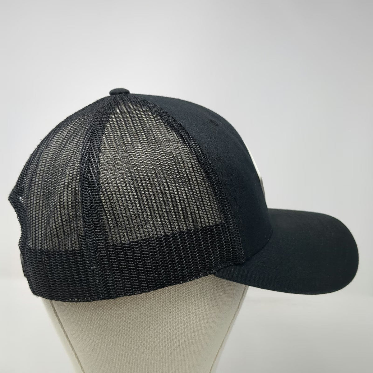 Hooked and Tagged Black One Size Trucker Hat Mesh Back Snapback Hunting Fishing