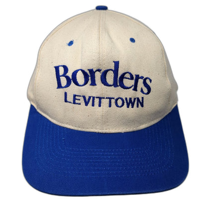 Borders Snapback White Blue One Size Levittown Green Underbrim Embroidery Hat