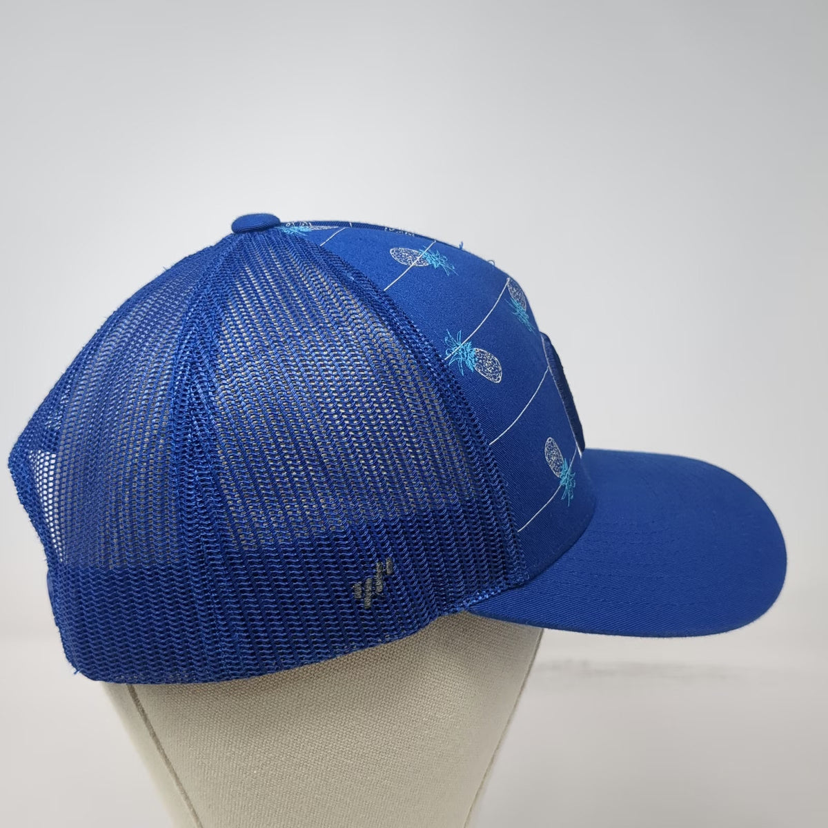 TravisMathew Trucker Hat Blue One Size Pineapple Print Mesh Back Snapback Golf