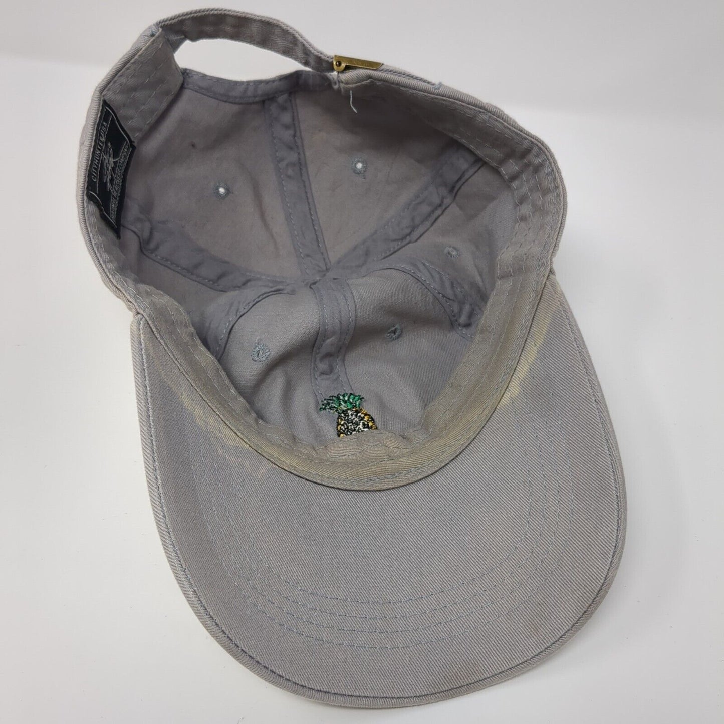 Pineapple Slideback Hat Gray One Size Embroidered Adjustable City Hunter