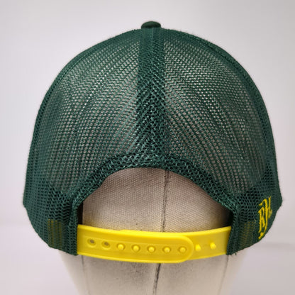 Red Dirt Hat Co. Trucker Green One Size Mesh Snapback Flat Brim Logo Embroidery