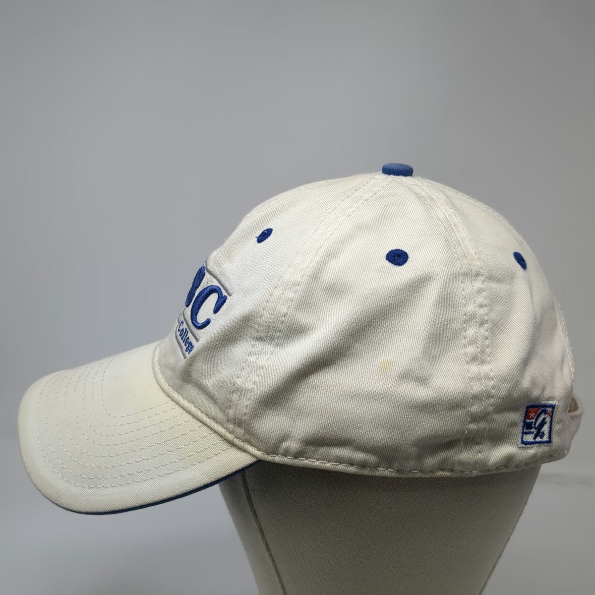 The Game Lewis-Clark State College White Blue Gray Cap Hat One Size Adjustable