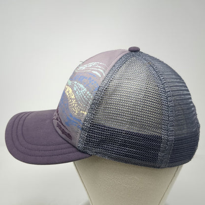 Patagonia Trucker Hat Purple One Size Half Dome Mountain Graphic Mesh Snapback