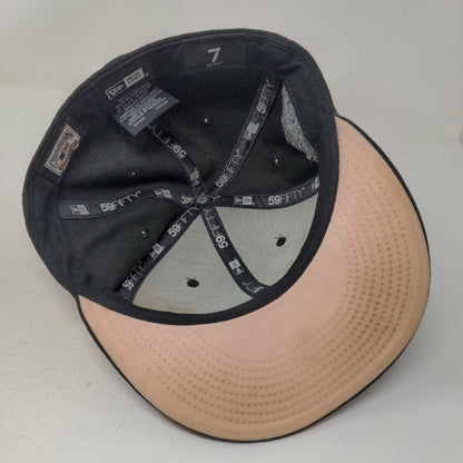 Florida Marlins Fitted Hat Black Size 7 Embroidered Logo New Era 59Fifty MLB