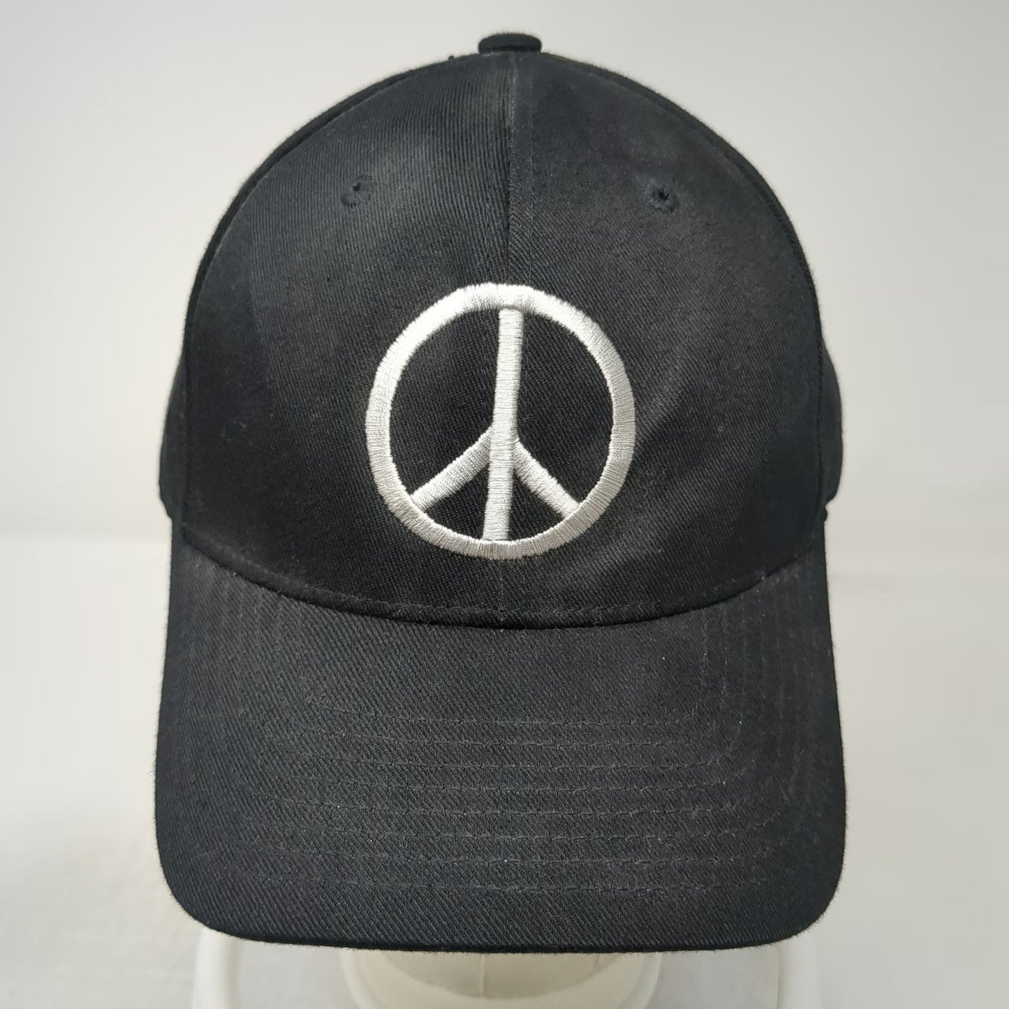 Flexfit Baseball Cap Black XL Peace Sign Cher 2004 Concert Tour hat Vintage