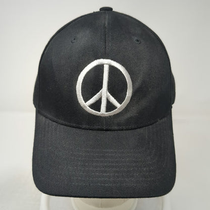 Flexfit Baseball Cap Black XL Peace Sign Cher 2004 Concert Tour hat Vintage