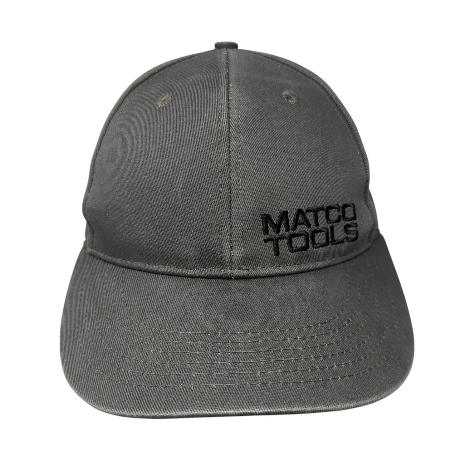 Matco Tools Fitted Hat Gray One Size Embroidered Solid 6 Panel Stretch