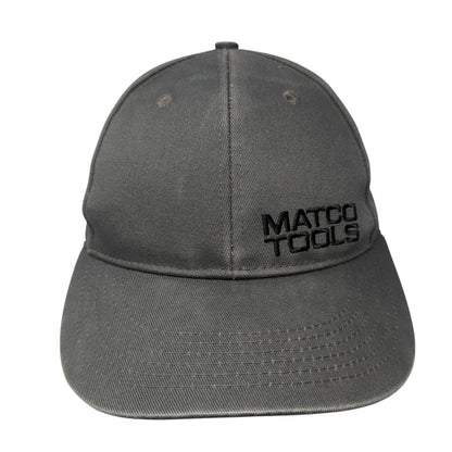 Matco Tools Fitted Hat Gray One Size Embroidered Solid 6 Panel Stretch