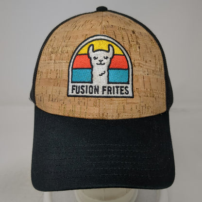Otto Trucker Hat Brown One Size Cork Mesh Snapback Fusion Frites Llama Patch