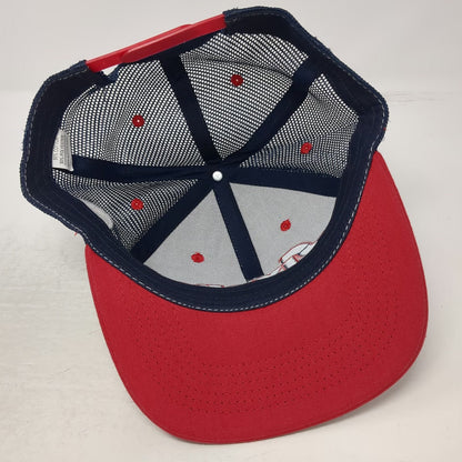 Sixers Trucker Hat White Blue Red One Size Spectrum Side Patch Mesh Snapback