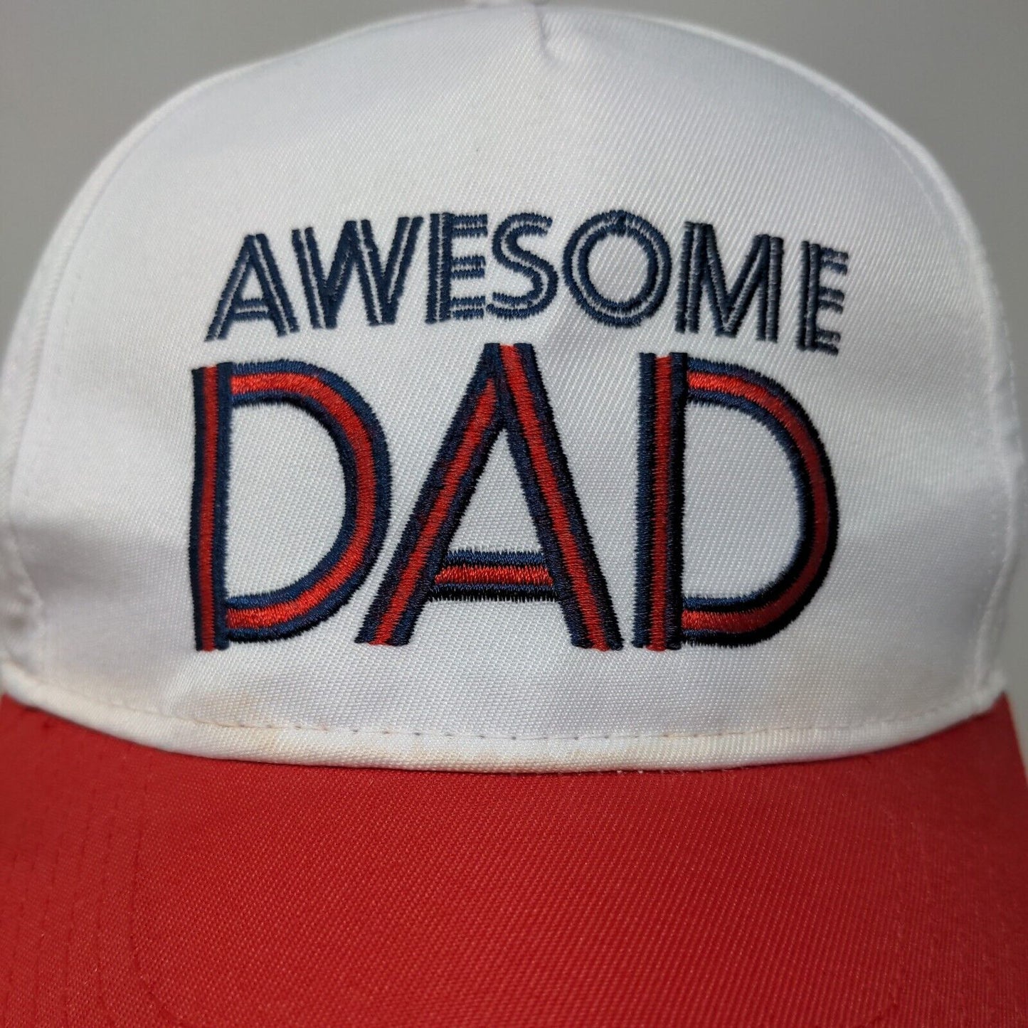 Awesome Dad Strapback Hat Multicolor One Size Embroidered 5 Panel Gertex