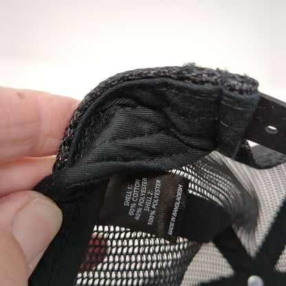 Healthwise Snapback Mesh Back Trucker Hat Black One Size Solid 6 Panel