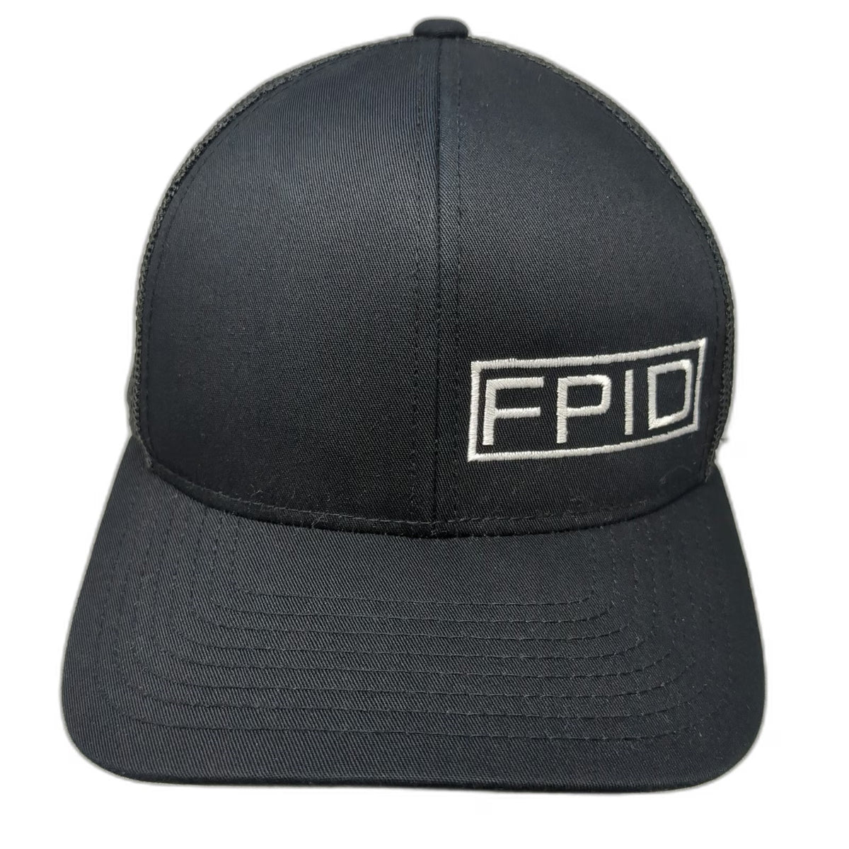 Pacific Headwear Trucker Hat Black One Size FPID Logo Mesh Snapback Structured