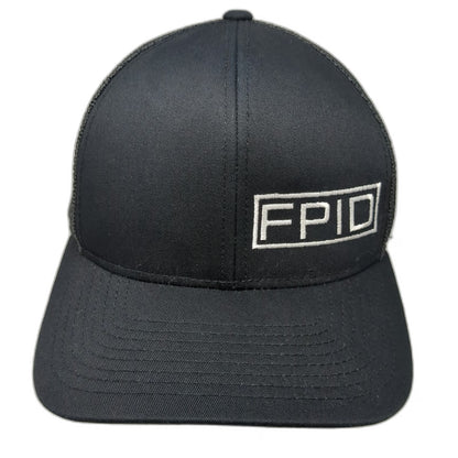 Pacific Headwear Trucker Hat Black One Size FPID Logo Mesh Snapback Structured