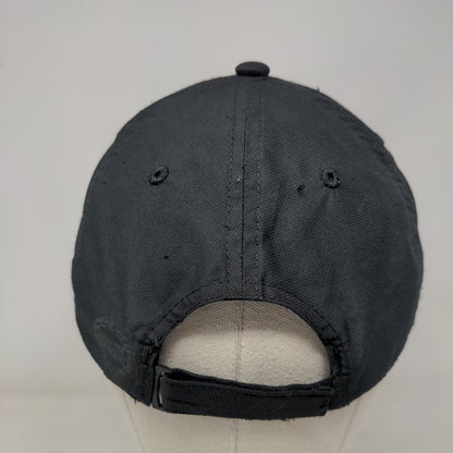 Adidas Trefoil Strapback Hat Black OSFM Embroidered Adjustable 6 Panel