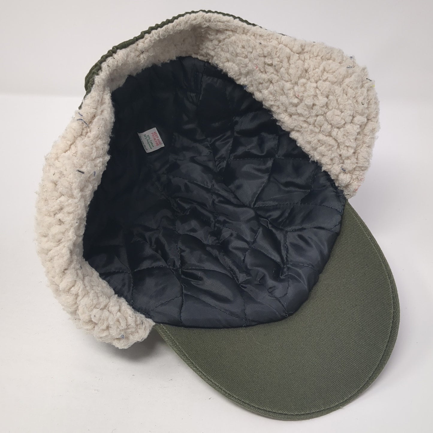 Ireland Shamrock Fitted Trapper Hat Green One Size Faux Fur Lined