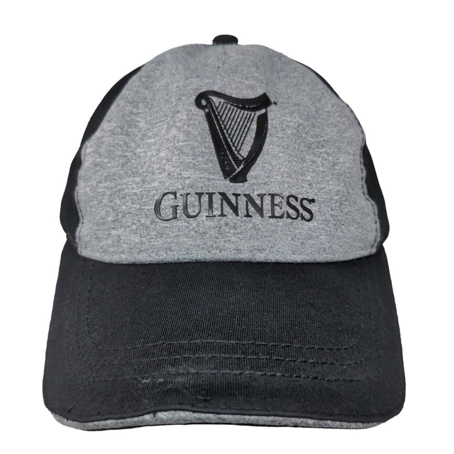 Guinness Men's Slideback Hat Black Gray Adjustable Official Logo