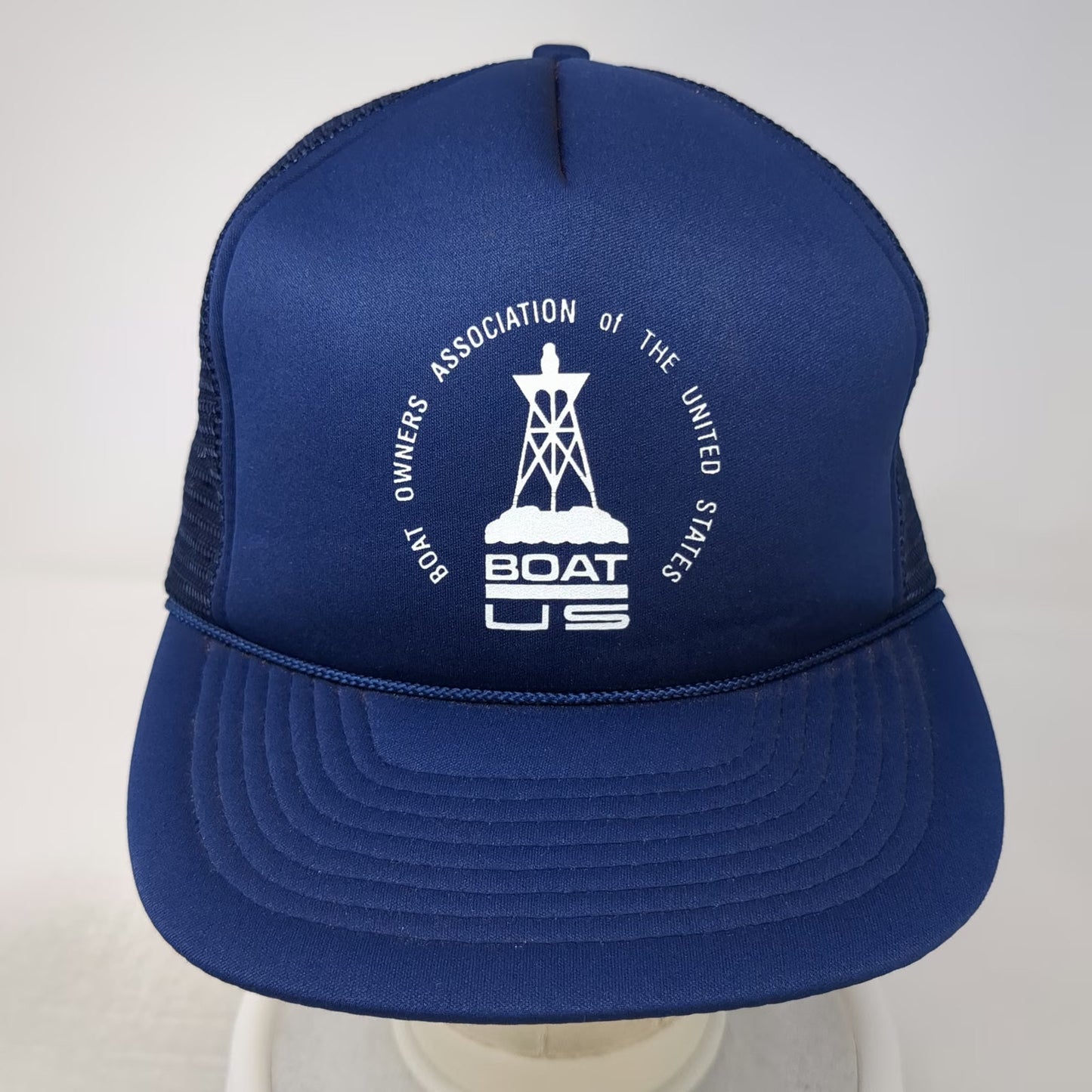 San Sun Blue One Size Trucker Hat Boat Owners Association US Snapback Mesh