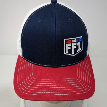 Outdoor Cap Trucker Hat Blue OSFM FF1 Shield Logo Mesh Back Snapback Red White
