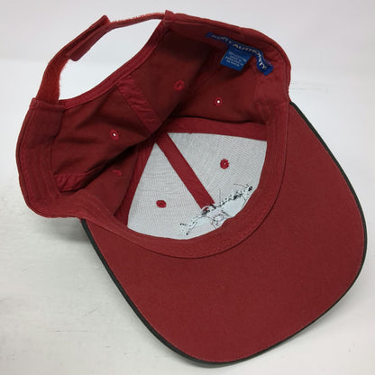 Port Authority Baseball Cap Red Black One Size Rusty Lantern Diner Ucon ID Hat