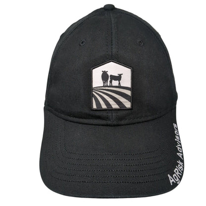 AgRisk Advisors Strapback Hat Black One Size Embroidered Patch Ouray
