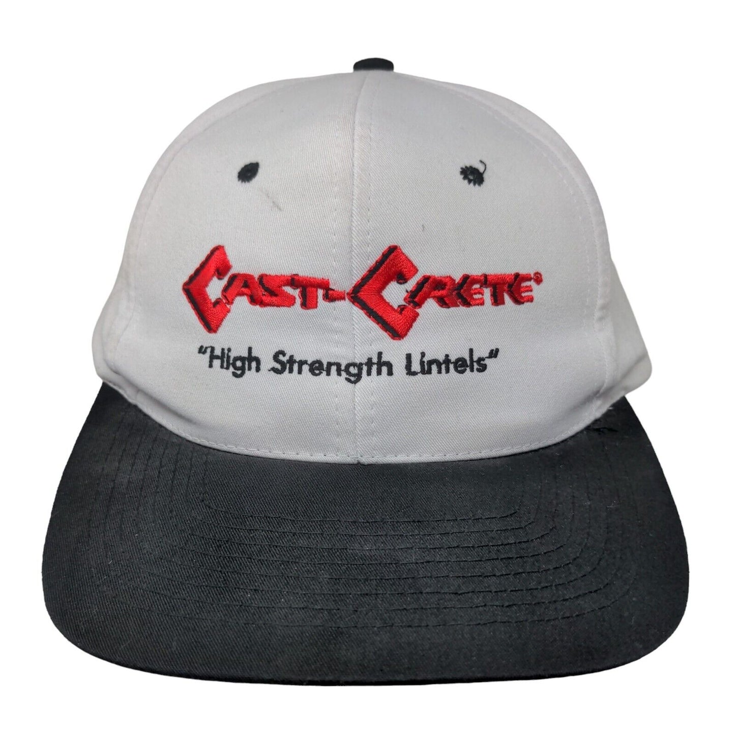 Cast-Crete High Strength Lintels Snapback Hat White One Size Colorblock