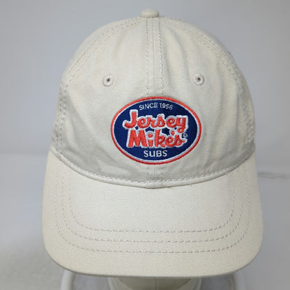 District Jersey Mike's Subs Hat Baseball Cap Beige One Size Cotton Slideback