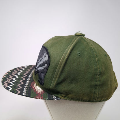 Carbon Elements Snapback Green One Size California Bear Star Western Pattern Hat