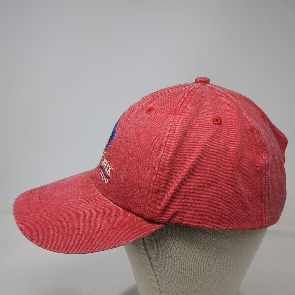 Ouray Baseball Cap Red One Size Sun Valley Idaho Silver Creek Adjustable Hat