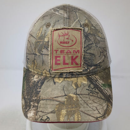 Outdoor Cap Baseball Brown One Size Mesh Back Realtree Camo RMEF Team Elk Hat