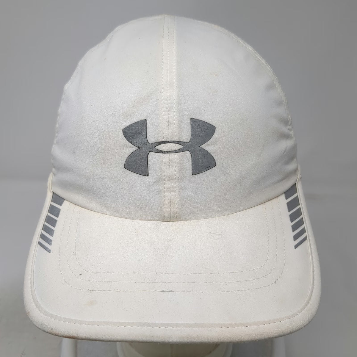 Under Armour Baseball Cap White One Size Reflective Mesh Strapback Running Hat