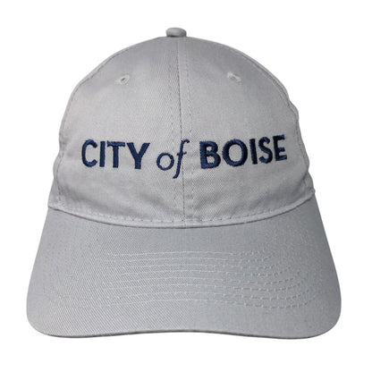 City of Boise Strapback Hat Gray One Size Adjustable Embroidered Port & Company