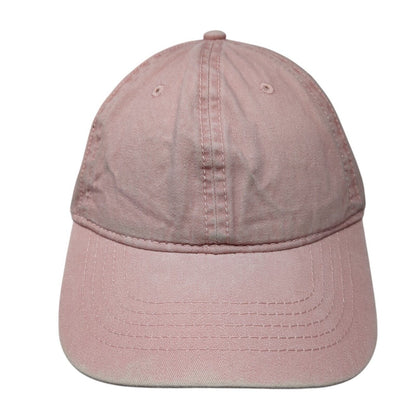 Unbranded Slideback Hat Pink One Size Solid Adjustable Blank 6 Panel
