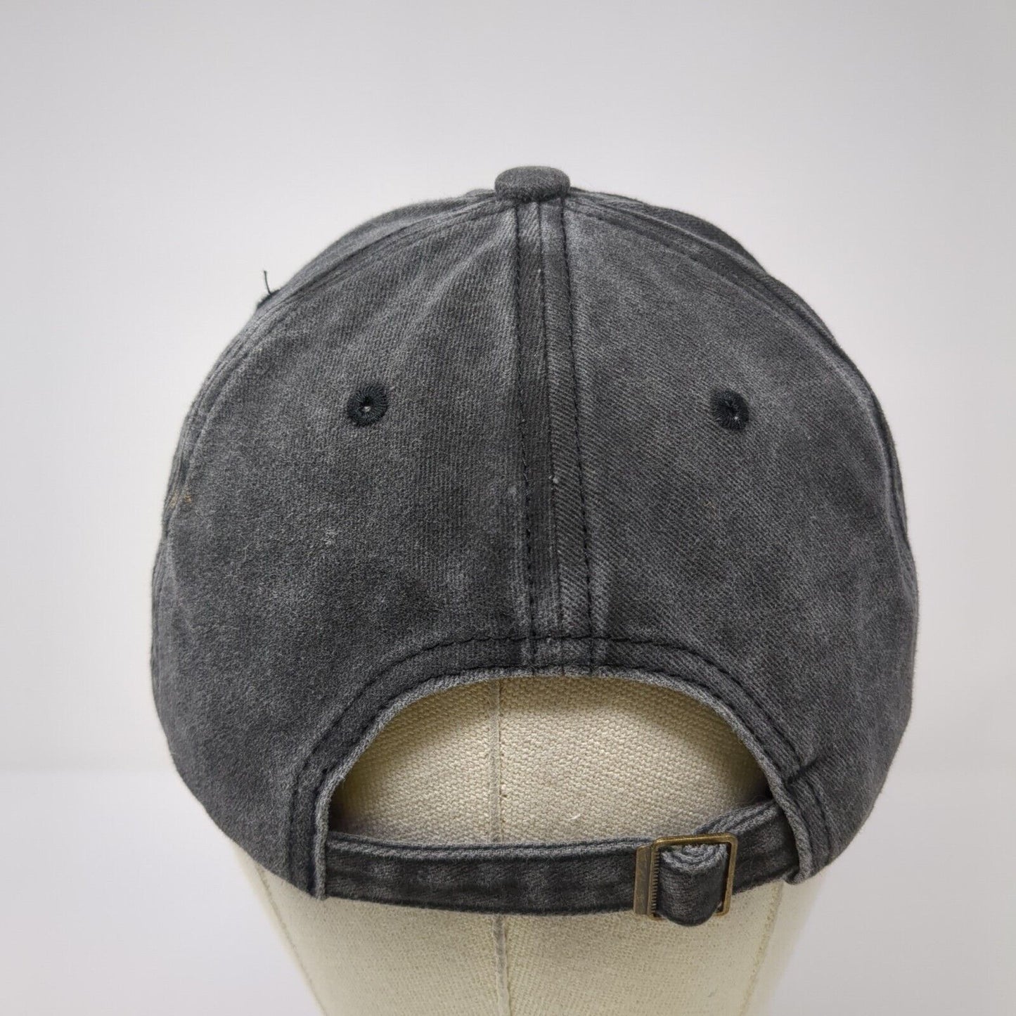 Love Slideback Hat Gray One Size Adjustable 6 Panel Vented Holes Cotton