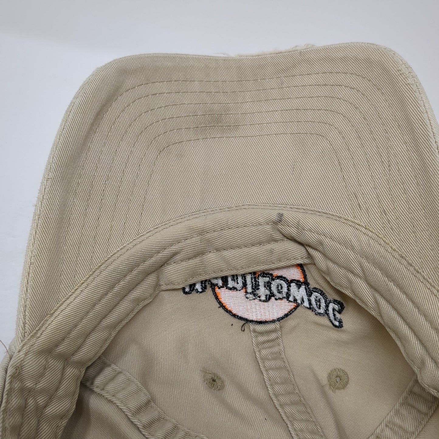 Manitowoc Slideback Baseball Cap Beige One Size Adjustable Embroidered 6 Panel